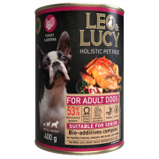 LEO&LUCY холистик конс.д/собак 400г Паштет с индейкой, ягодами и биодобавками,подходит для пожилых