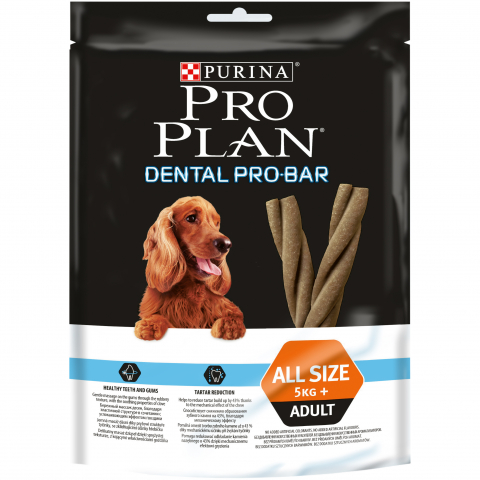 Лакомство для собак Purina Pro Plan Dental ProBar для поддержания здоровья полости рта, Пауч, 150 г