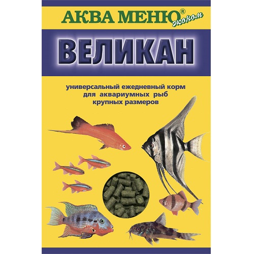 АКВА-МЕНЮ Великан 35г ежедневный корм для крупных аквариумных рыб
