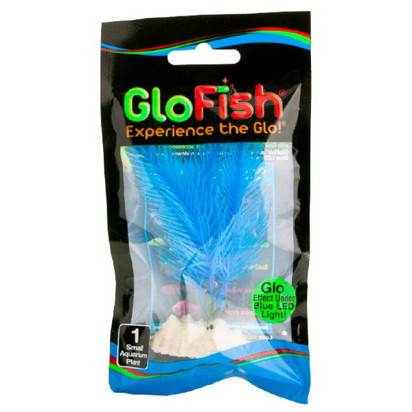 Растение флуоресцирующее GloFish S 13см синее