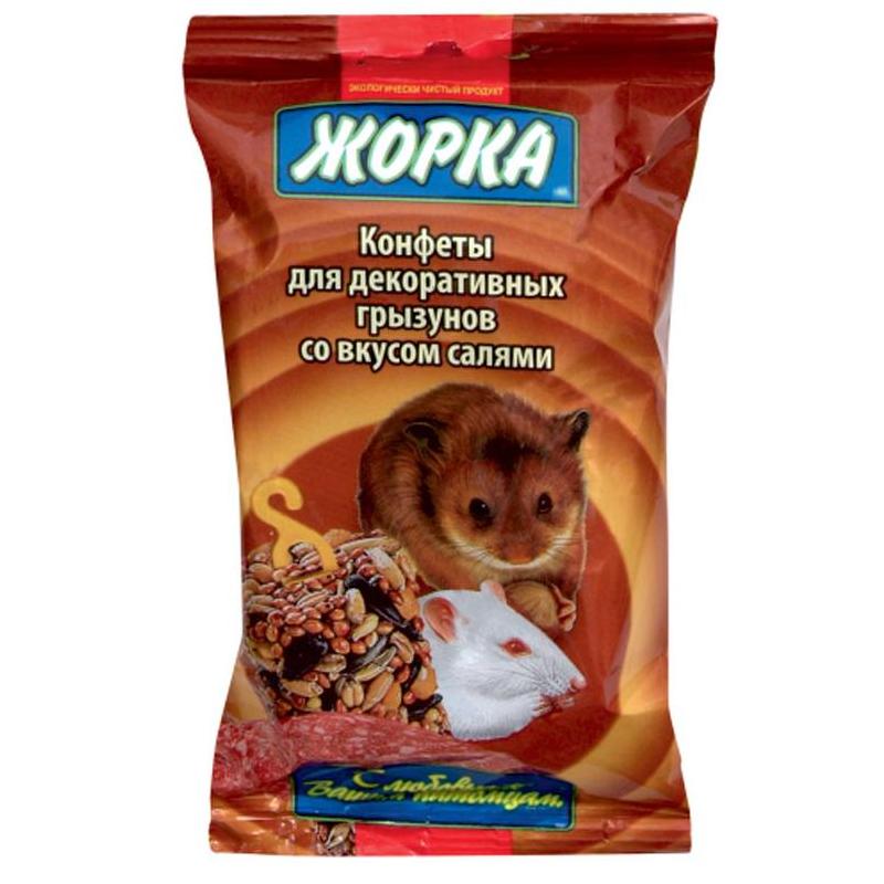 ЖОРКА конфеты для грызунов Салями (2шт) 100г купить в Новосибирске в ЗООмагазине Два друга