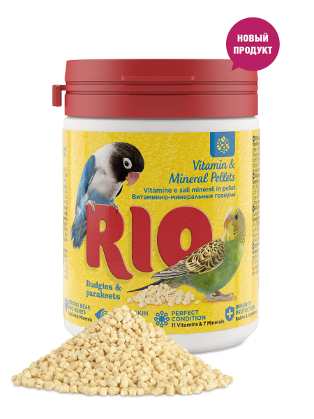 Рио Минеральная смесь гранулы для волнистых и средних попугаев 120г