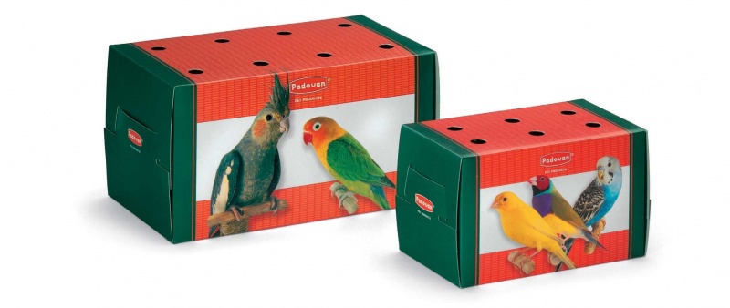 Переноска-картон для грызунов/птиц 22,5*12,5*12,5 см Падован