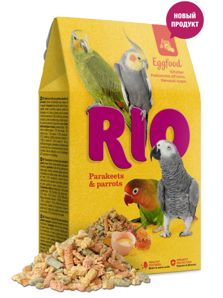 Рио Яичный корм для средних и крупных попугаев 250г 