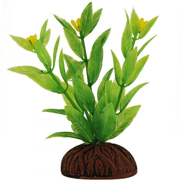 Растение пластик Альтернантера зеленая цветущая 8см