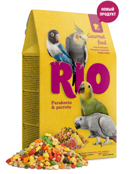 Рио Гурмэ корм для средних и крупных попугаев 250г