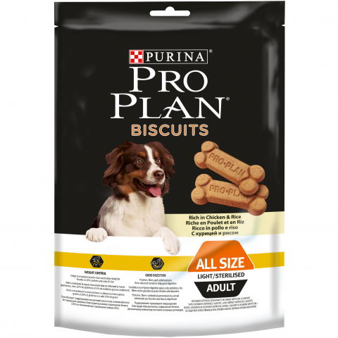 Лакомство Pro Plan Biscuits с курицей и рисом для стерилизованных собак, 400г