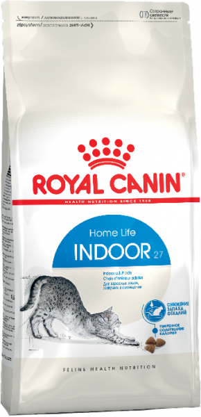 Royal Canin INDOOR 27 Корм для кошек от 1 до 7 лет, живущих в помещении, 4 кг