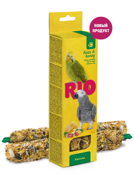 Рио Палочки для попугаев с орехами и медом 2*90г