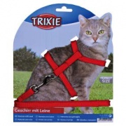 TRIXIE Шлейка с поводком для кошек, 22-42см/10мм для кошек