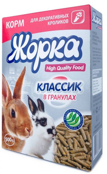 ЖОРКА HQF корм для декоративных кроликов в гранулах КЛАССИК 500г