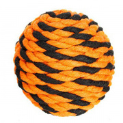 Doglike Мяч Броник средний с ручкой, ф10,5см/ L=38см, оранжевый-черный