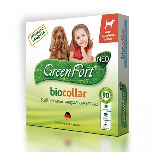 ГринФорт BIOCOLLAR Ошейник репелентный для собак средних пород G205
