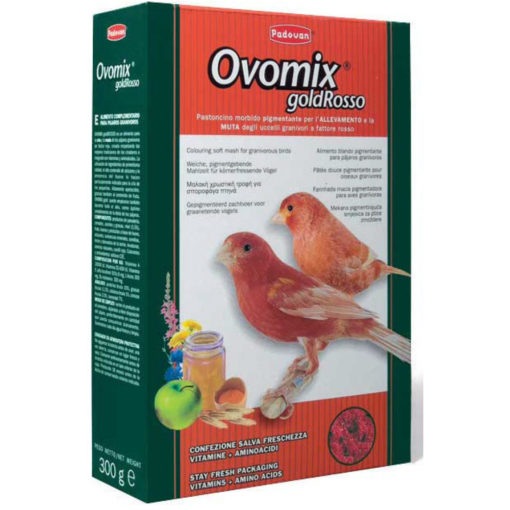 Падован Дополнительный корм для зерноядных птиц с красным оперением 300г OVOMIX GOLD ROSSO