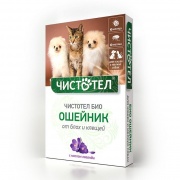 Чистотел БИО Ошейник для кошек и мелких собак Лаванда купить в Новосибирске на сайте зоомагазина Два друга
