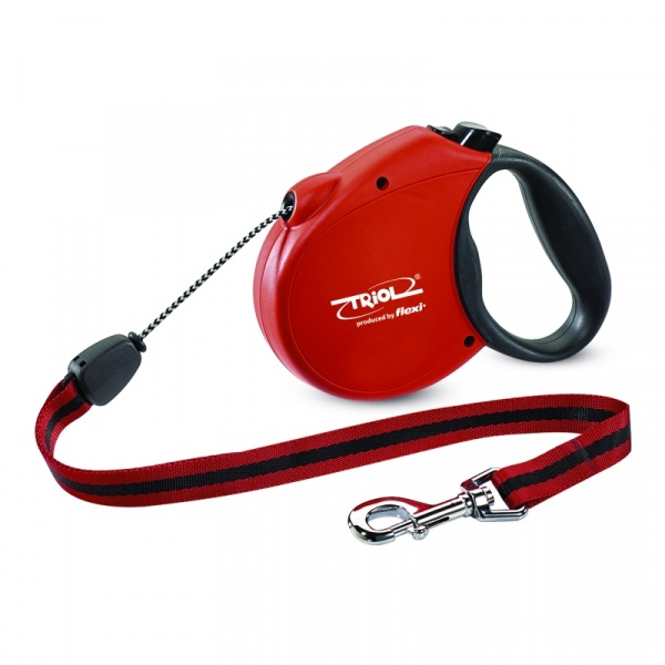 Поводок-рулетка Flexi Standard Soft Red M 5м до 20кг, трос