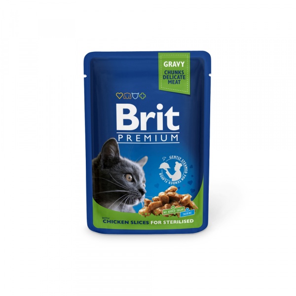 BRIT Premium влажный для кастрированных котов и стерилизованных кошек Курица 100г