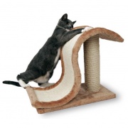 TRIXIE Когтеточка волна на подставке 39см сизаль/плюш коричневая для кошек