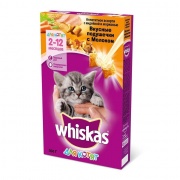 Whiskas для котят вкусные подушечки с молоком, индейкой и морковью 350 г купить в Новосибирске на сайте зоомагазина Два друга