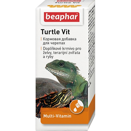 Беафар Кормовая добавка Turtle Vit для черепах и рыб 20мл (рептилий)