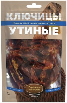 Деревенские лакомства КР ключицы утиные для собак 70г