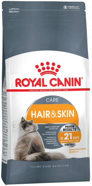 Royal Canin HAIR & SKIN CARE ДЛЯ ВЗРОСЛЫХ КОШЕК В ЦЕЛЯХ ПОДДЕРЖАНИЯ ЗДОРОВЬЯ КОЖИ И ШЕРСТИ 10 кг