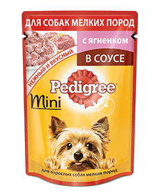 PEDIGREE® для взрослых собак мелких пород с ягненком в соусе 85г