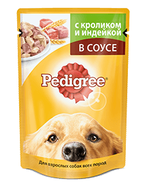 PEDIGREE® для взрослых собак всех пород с кроликом и индейкой 100г