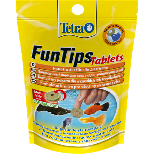 TETRA FunTips Tablets 165таб корм лакомство для рыб 