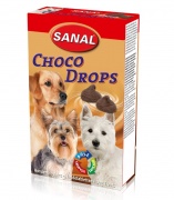 SANAL Choco Drops 125 g витаминное лакомство для собак со вкусом шоколада , из какао , без теобромина
