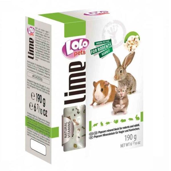 LoLo Pets минеральный камень для грызунов и кроликов крекер  XL 190гр