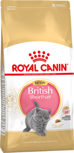 Royal Canin BRITISH SHORTHAIR KITTEN. Корм для Британских короткошерстных котят до 12 месяцев, 10кг
