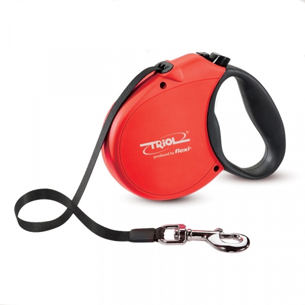 Поводок-рулетка Flexi Standard Soft Red L 5м до 50кг, трос
