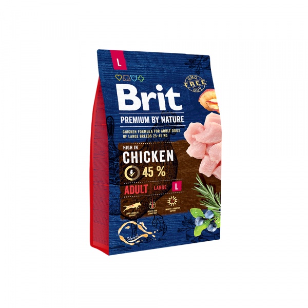 BRIT PREMIUM by Nature для собак крупных пород 3кг