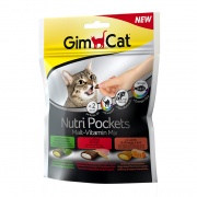 Джимпет Подушечки NutriPockets Malt-Vitamin Mix 150г для кошек и котят купить в Новосибирске в ЗООмагазине Два друга