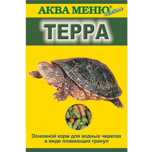 АКВА-МЕНЮ Терра 100мл основной корм для водных черепах в виде плавающих гранул 22г