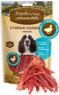 Деревенские лакомства для собак Утиная соломка нежная 90г