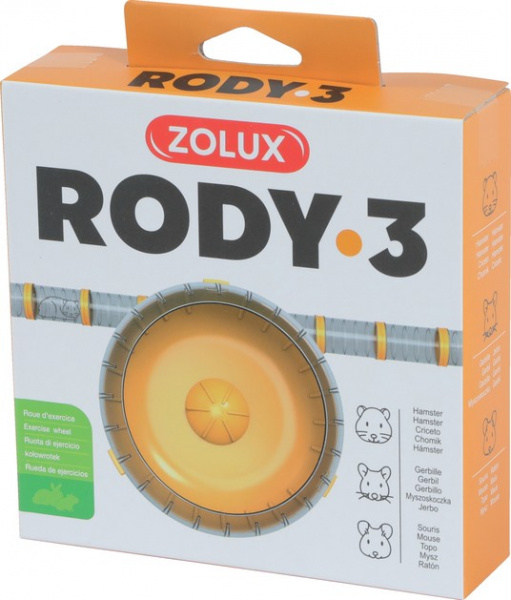 Бесшумное колесо для грызунов Rody 3, цвет ярко-желтый