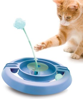 Petstages игрушка для кошек Трек-неваляшка 34 см