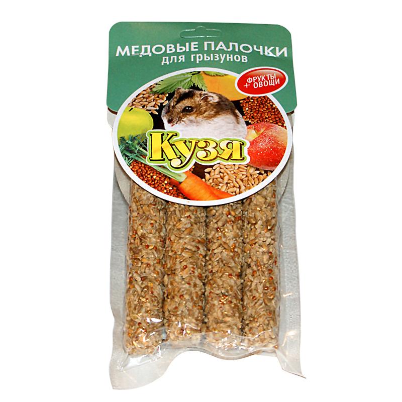 КУЗЯ палочки для грызунов Фрукты+Овощи (4 шт)