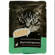 Tasty влаж.д/кошек 85г кролик в желе для кошек и котят купить в Новосибирске на сайте зоомагазина Два друга