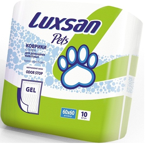 Пеленки Коврик LUXSAN Premium GEL (с гелем) 40х60см,10 шт