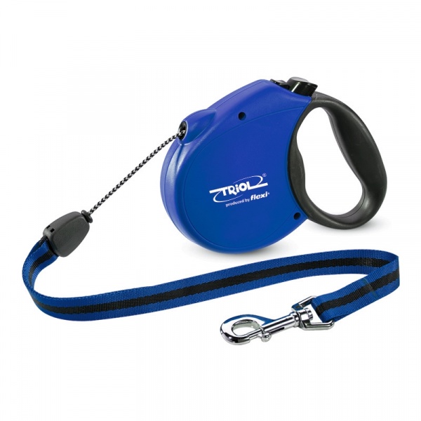 Поводок-рулетка Flexi Standard Soft Blue L 5м до 50кг, трос