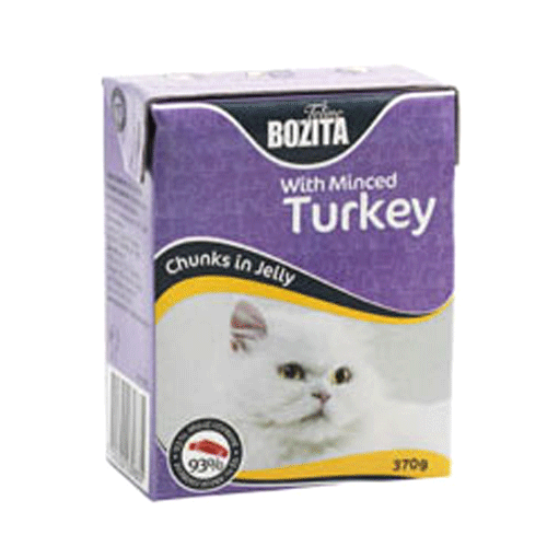 BOZITA Tetra Pac кусочки в желе с рубленой индейкой для кошек 370 гр