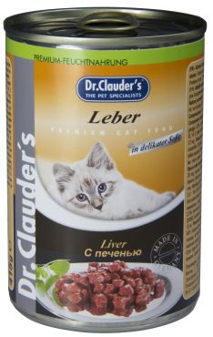 Доктор Клаудер консервы для кошек 415г Печень в соусе