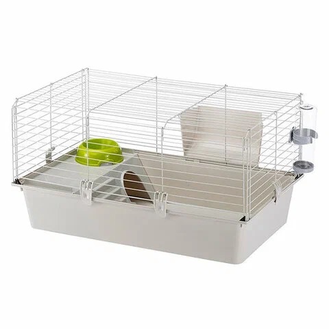 Клетка GUINEA 80 GRIGIA GABBIA для кроликов и морских свинок (цветная) Ferplast 77 x 48 x h 42 cm
