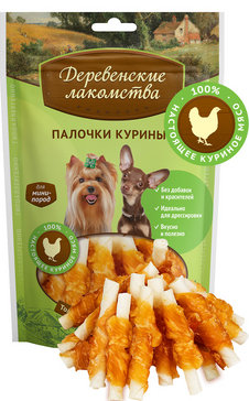 Деревенские лакомства для мини-пород Палочки куриные 55г