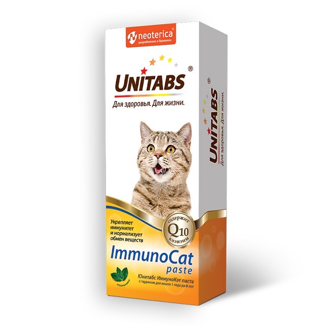 Unitabs паста ImmunoCat c Таурином для кошек 120мл U307
