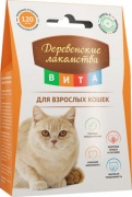 Деревенские лакомства ВИТА для взрослых кошек 120таб купить в Новосибирске на сайте зоомагазина Два друга