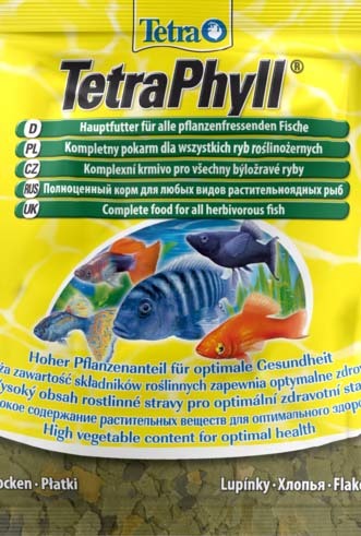 Tetra Phyll Flakes корм для всех видов рыб растительные хлопья 12 г (sachet)